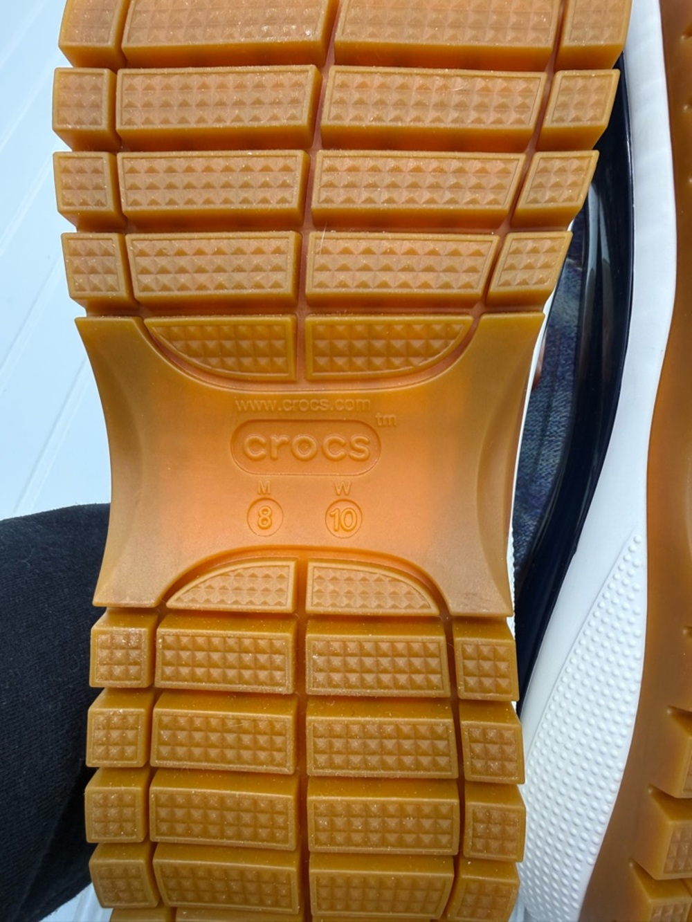 Crocs Classic Mega Crush Denim Platform Sandals Womens Size 10 - Picture 8 of 8